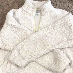 Arizona Sherpa Zip Crop Pullover